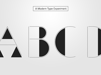 Alphabet experimental modern type