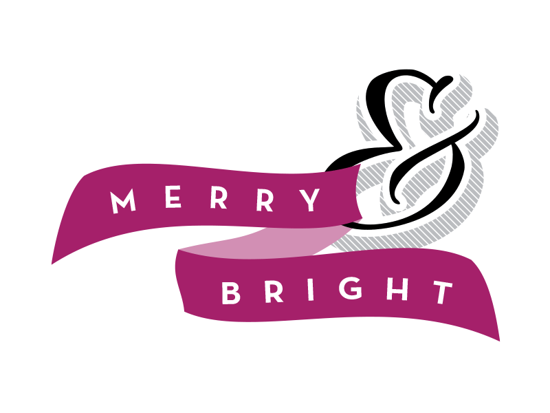 Merry And Bright christmas type