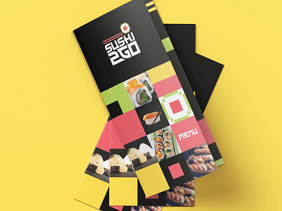 Sushi 2 Go menu design brand branding graphic design graphic designer logo menu menu design