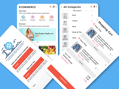 E-Commerce Design ecommerce app online marketing shopping shopping app shopping cart