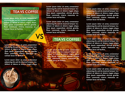 Brochure design - Tea vs Coffee brochure design coffee design tea