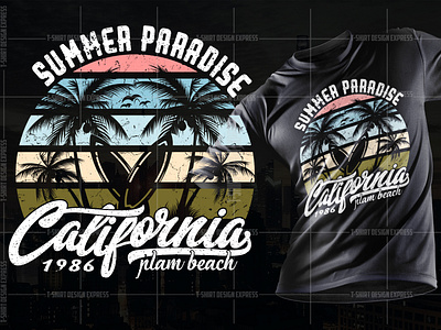summer beach t shirt design 2021