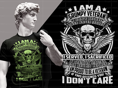 custom veteran army t-shirt design