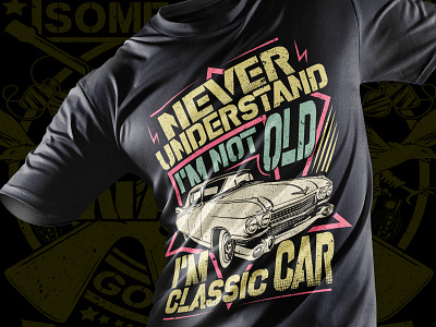 custom classic car t-shirt design