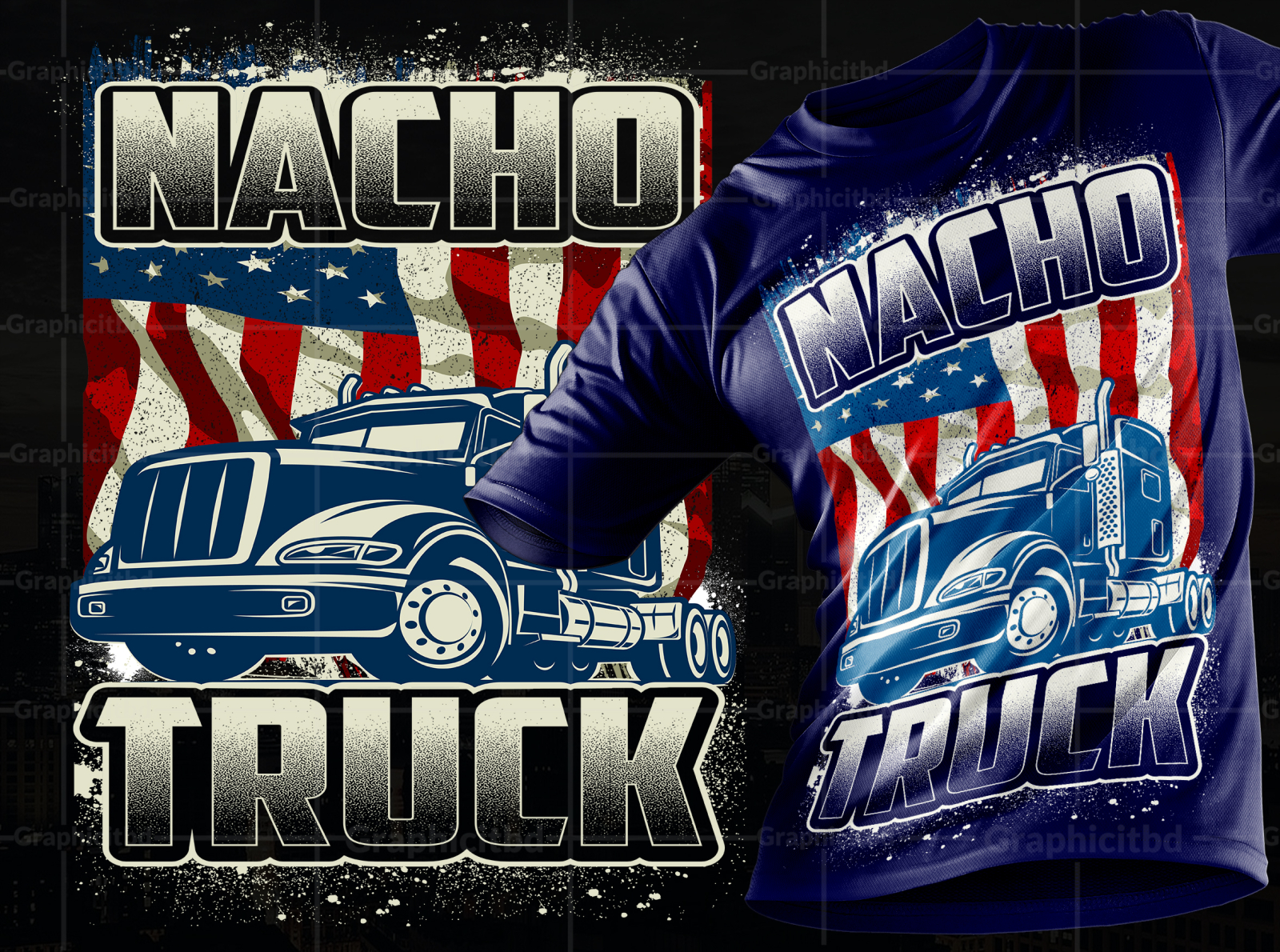 AMERICAN CUSTOM TRUCK T SHIRT DESIGN T SHIRT TSHIRTDESIGN POD