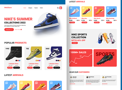 NIKE LANDING PAGE DESIGN awesh awesh choudhary branding design landing page landing page design nike sjoe ui web design website desing