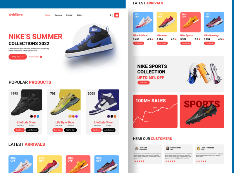 NIKE LANDING PAGE DESIGN by Awesh Choudhary on Dribbble