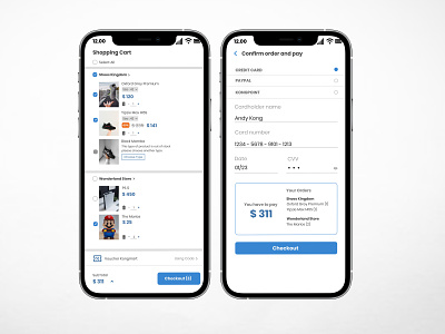 Credit Card Checkout (E-commerce) app dailyui design e commerce illustration mobiledesign ui ux