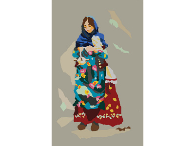 Qashqai women of Iran animation collage creative design illustration illustration art illustrator photoshop vector woman