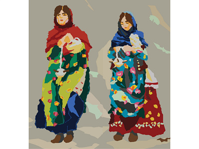 Qashqai women animation collage creative design illustration illustration art illustrator iran photoshop vector woman