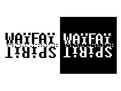 Waï Faï Spirit Logo computer design electronic flat logo pixel typography vector