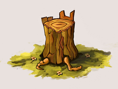 Tree prop II game art game design game prop gameasset gameicon games hand drawn photoshop