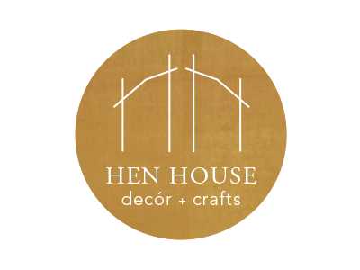 Hen House logo barn branding chicken circle crafts decor hen icon logo modern texture