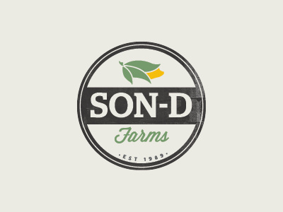 Son-D-Farms branding corn family owned farm livestock logo pig