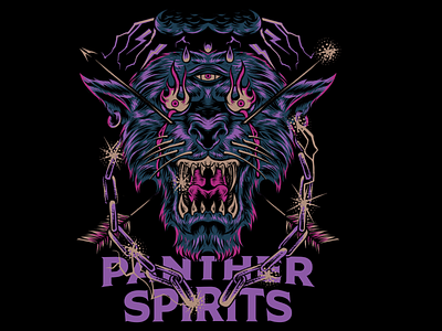 Panther Spirits artwork design illustration panther tshirt