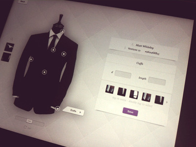 The 'Trendy' Overview Shot apple clean fashion interface ios ipad pattern simple suit tailor white