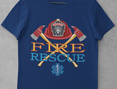 Fire Department Shirt apparel branding logo mockup