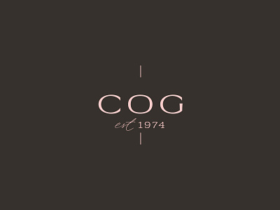 COG cog lettering logo logodesign luxury minimal pure simple logo typography