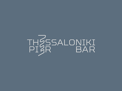 Thess Pier Bar clean logo minimal simple smart typography