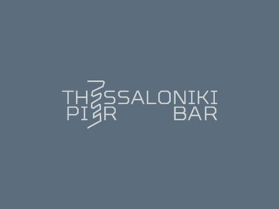 Thess Pier Bar clean logo minimal simple smart typography