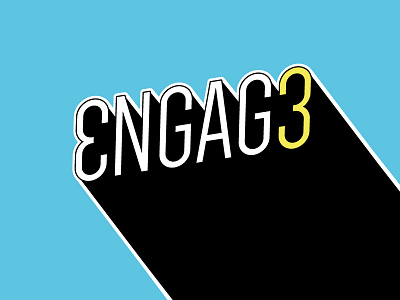ENGAG3 division engage flat logo shadow strip three xaar