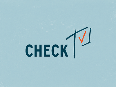 Check TV check drawn logo tick tv