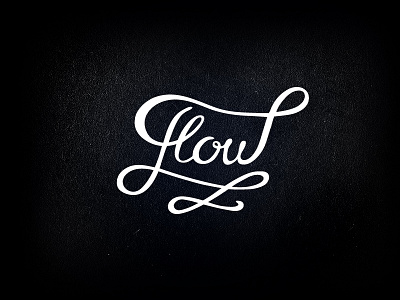 Flow sketch brush calligraphy flow handwritten lettering logo quicksketch typography