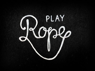 Play Rope Logo blackboard chalk handwritten inverse logo play rope sketch smart