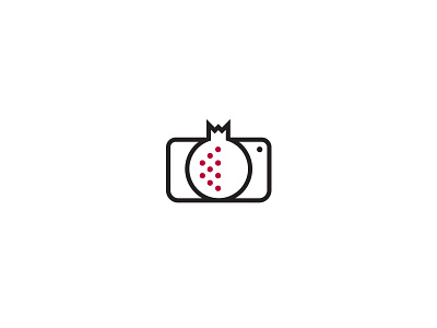 Pomegranate Photography camera clean logo minimal outlines photography photography logo pomegranate simple smart