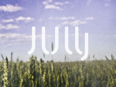 JULY single grunge july repetitive retro summer typography vintage
