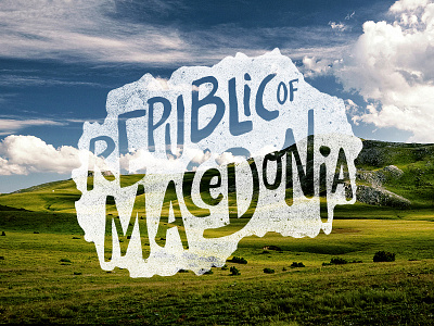 Macedonia Typography mapping brush grunge handwritten lettering macedonia map mavrovo outline stamp typography