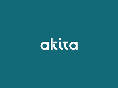 akita clean logo logotype minimal symbol typography