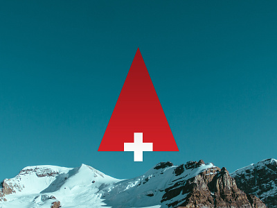 Swiss Christmas card christmas clean greeting icon minimal mountains snow swiss switzerland tree wiehnacht