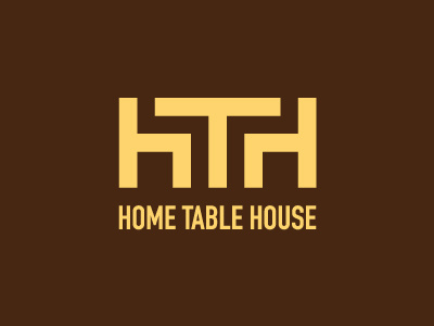 HomeTableHouse furniture home house interior logo minimal. clean smart table typography