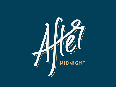 After midnight after brush brushtype handlettering handtype lettering midnight pen typography