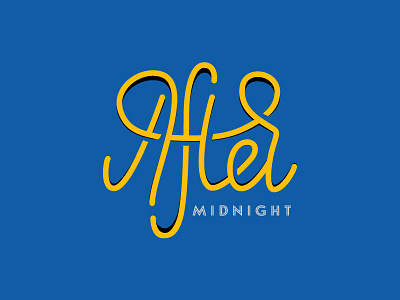 After Midnight ligature 2 after clean handdrawn handlettering lettering ligatures midnight minimal oneliner sketch typography