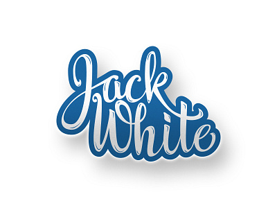 Jack White badge handdrawn handlettering jackwhite lettering music sketch sticker typography
