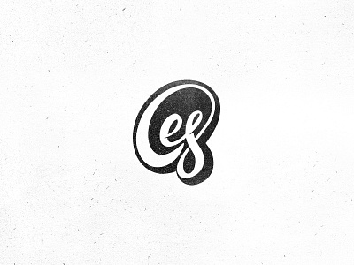 es logo brush brushtype calligraphy es handlettering initials lettering logo simple smooth
