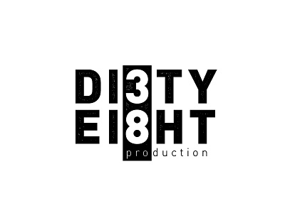 38 Dirty Eight production clean dirty dirtyeight eight logo minimal production smart typography