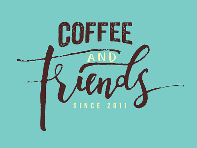 Coffee and Friends draft logo coffee draft friends handlettering handtype handwritten logo sketch traced typography
