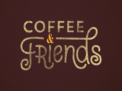 Coffee & Friends logo 2 coffee draft freehand friends handtype logo oneliner swirls swooshes