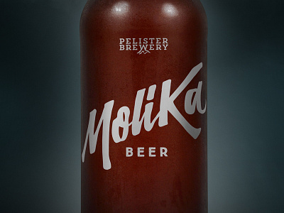 Molika Beer beer bottle lettering macedonian minimal molika package