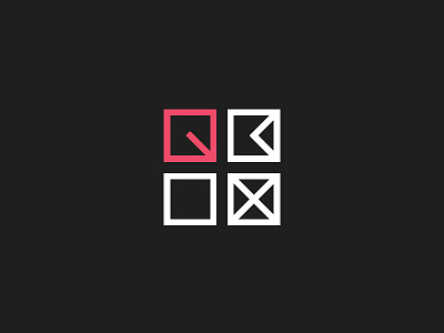 QBox box lines logo logotype minimal simple smart symbol typography