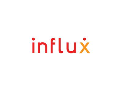Influx Logo clean influx logo minimal smart typography