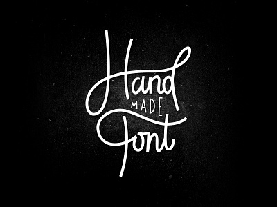 Hand made font
