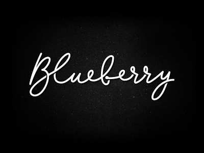 Blueberry blueberry handdrawn lettering lines oneliner smooth