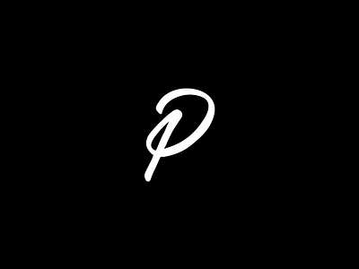 DP initials logo brush clean freehand initials lettering logo logodesign minimal oneliner onestroke symbol