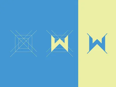 W grid guides letter lines perfect typehue w