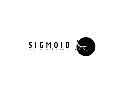 Sigmoid curves design furniture interior logo minimal sleek smooth twist