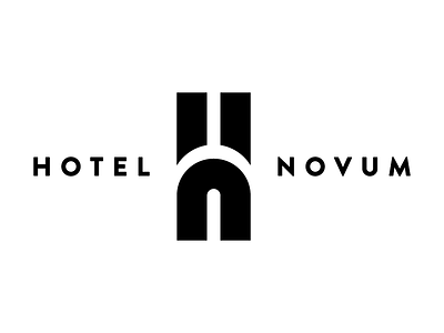 Hotel Novum clean draft hotel logo minimal novum onecolor rebound simple smart